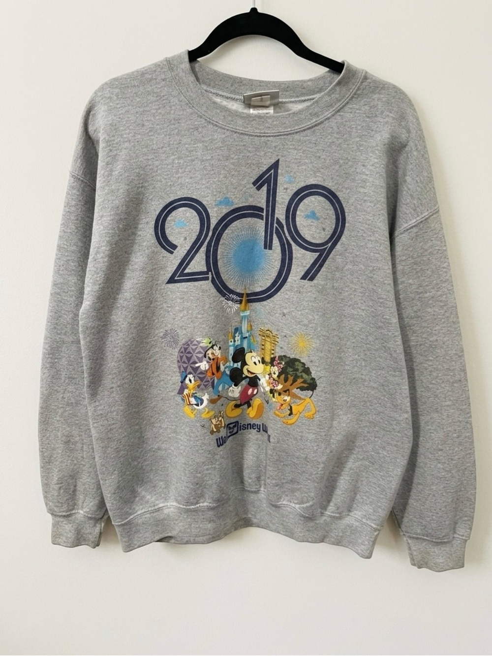 Disney 2019 Graphic Crewneck Sweater - Gray
